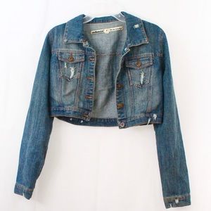 Mid-rise Long Sleeve Jean Jacket